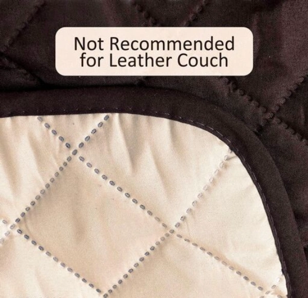 Kuber Industries Reversible 2 Seater Polyester Sofa Cover for Living Room, Brown & Ivory - 2 Seater, Brown & Ivory, Polyster, Elastic/ Strechable, Pack of1